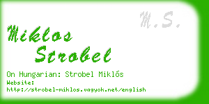 miklos strobel business card